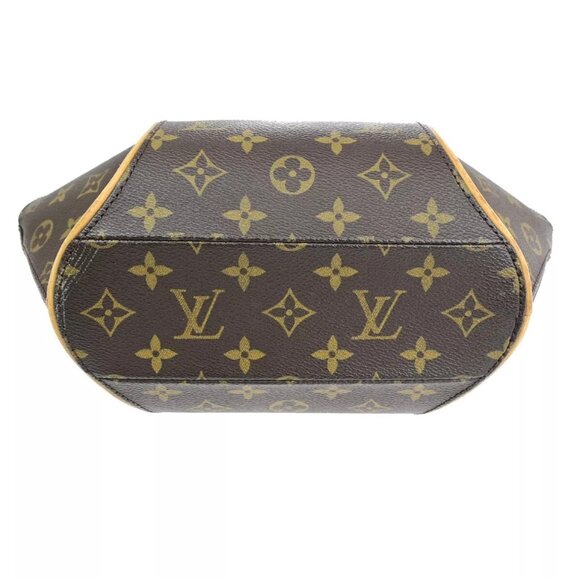 LOUIS VUITTON LV Logo Ellipse MM Hand Bag Monogram Leather Brown - Picture 5 of 16